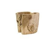 Macaque Teakwood Vase