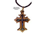 Olivewood Mother of Pearl Necklaces Byzantine Cross