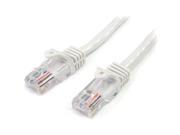 15FT CAT5E WHITE SNAGLESS PATCH