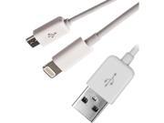 4XEM 4XUSBMUSB8PIN Black USB To Apple Lightning and Micro USB Cable For iPhone iPod iPad Galaxy