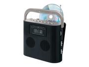 Black Jensen CD 470BK Portable Boombox CD Player AM FM Radio W Aux in