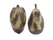 Ceramic Apple Pear Set Of 2 8 Inches Width 9 Inches Height