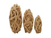 Jute Foam Ball Set Of 3 4 Inches 7 Inches 8 Inches Diameter