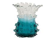 Gls Clear Blue Vase 7 Inches Width 14 Inches Height