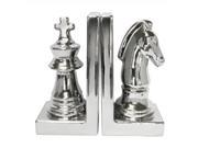 Ceramic Silver Bookend 5 Inches Width 8 Inches Height