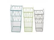 Mtl Strg Basket Set Of 3 19 Inches 18 Inches 16 Inches Width