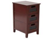 Avery Chalkboard Chair Side Table in Vintage Wine Finish Fully Assembled