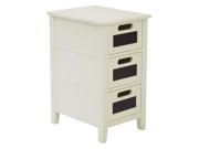 Avery Chalkboard Chair Side Table in Cream Finish Fully Assembled