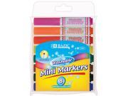 Bazic 1220 24 8 Color Broad Line Mini Washable Markers Pack of 24