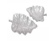 Alum Leaf Tray Set Of 2 25 Inches 19 Inches Width