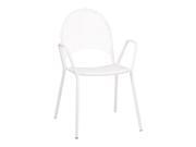 2 Pack White Steel Stacking Chairs. Assembled.