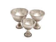 Alum Pedsetal Bowl Set Of 3 13 Inches 12 Inches 10 Inches Width