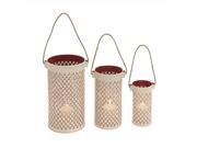 Mtl Rope Lantern Set Of 3 8 Inches 10 Inches 12 Inches Height