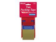 Bazic 937 24 1.89 in. x 800 in. Tan Packing Tape with Dispenser Pack of 24