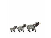 Polystone Elephant Set Of 3 8 Inches 6 Inches 5 Inches Height