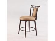 Chintaly 0724 Memory Return Swivel Stool In Taupe Suede Bar Stool