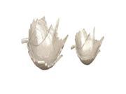 Alum Leaf Bowl Set Of 2 8 Inches 12 Inches Width