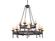 Elk Lighting Cambridge 8 4 4 Light Chandelier in Moonlit Rust 14006 8 4 4