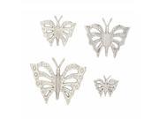 Alum Butterfly Set Of 4 11 Inches 9 Inches 7 Inches 5 Inches Width