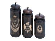 Mtl Canisters Set Of 3 11 Inches 10 Inches 8 Inches Height