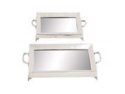 Ssteel Mirr Tray Set Of 2 24 Inches 19 Inches Width