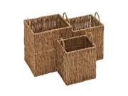 Seagrass Basket Set Of 3 18 Inches 16 Inches 14 Inches Width