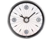 16 Aluminum Bicycle Wheel Wall Clock Black