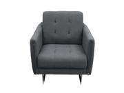 Hampton Accent Chair with Metal Leg in Graphite Fabric by Diamond Sofa