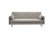 Hampton Convertible Tufted Sofa with Metal Leg in Sandstone Fabric by Diamond Sofa