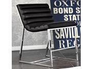 Bardot Counter Height Chair w Stainless Steel Frame by Diamond Sofa Black