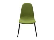 Set of 2 Finn Dining Chairs in Green Fabric with Metal Leg by Diamond Sofa