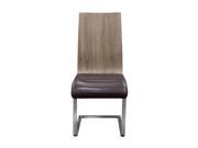 Set of 2 Summit Spring Back Dining Chairs in Ash Back with Chocolate Ribbed Seat Cushion by Diamond Sofa