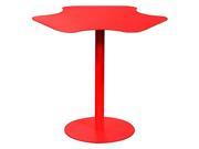 Peta Powder Coated Metal Accent Table in Matte Red finish by Diamond Sofa