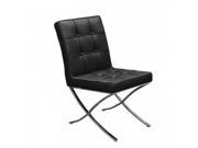 Cordoba Tufted Chair w Stainless Steel Frame by Diamond Sofa Black