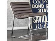Bardot Counter Height Chair w Stainless Steel Frame by Diamond Sofa Elephant Grey