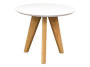 Retro End Table with Gloss Finished Top Solid Oak Legs by Diamond Sofa