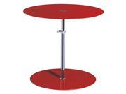 Orbit Adjustable Height Glass Accent Table by Diamond Sofa RED