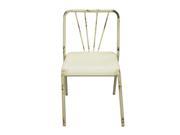 Set of 2 Mercer Vintage Metal Dining Chair in Antique White Finish by Diamond Sofa