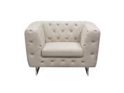 Catalina Tufted Chair with Metal Leg in Sand Fabric by Diamond Sofa
