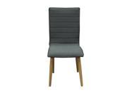Set of 2 Element Dining Chairs in Graphite Grey Fabric by Diamond Sofa