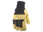 Insulated Grain Pigskin Lined Leather Palm Gloves Men Lrg