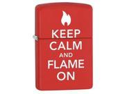 Zippo Keep Calm Flame On Lighter 28671