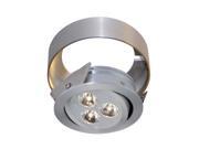 Tiro 3 Under Cabinet Mount Collar In Brushed Aluminum