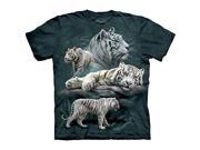 The Mountain 1033020 White Tiger Collage T Shirt Small