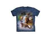 The Mountain 1038102 Global Cats T Shirt Large