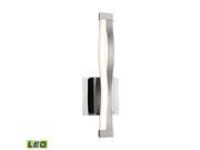 Twist 6 Watt LED Wall Sconce In Aluminum And Chrome