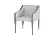 Ashley Side Chair In Waterfront Grey Stain With Morning Mist Linen Upholestery