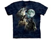 The Mountain 1538592 3 Wolf Moon In Blue Kids T Shirt Large