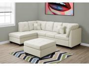 SOFA SECTIONAL IVORY BONDED LEATHER