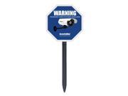 2pcs pack of reflective security waraning sign with yard stake